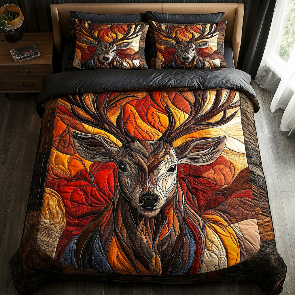 Majestic Herd Quilted Bedding Set Duvet Cover Bed Sheet Set Cool Gifts For Deer Hunters Majestic Herd Quilted Bedding Set Duvet Cover Bed Sheet Set Cool Gifts For Deer Hunters