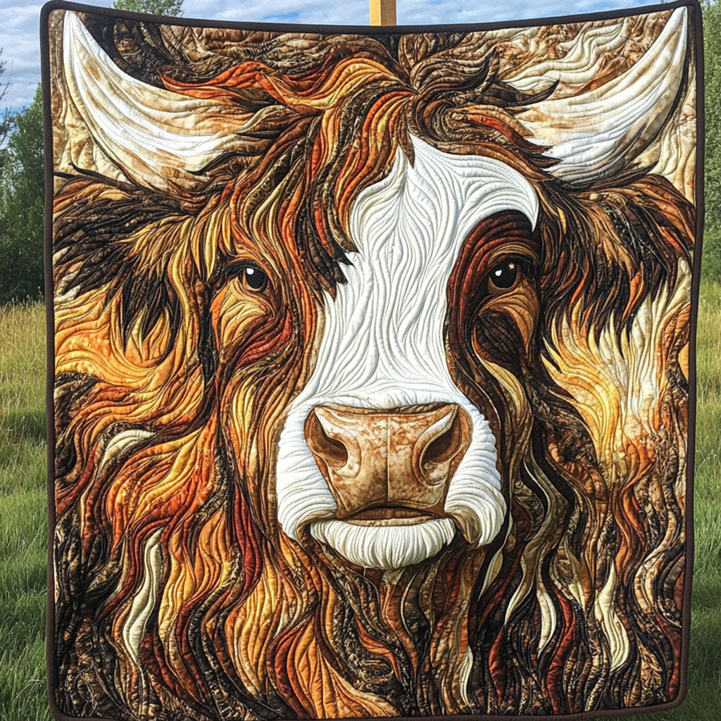 Majestic Highland Stare Quilted Blanket Sofa Throw Blanket Highland Cow Stuff Gifts Majestic Highland Stare Quilted Blanket Sofa Throw Blanket Highland Cow Stuff Gifts