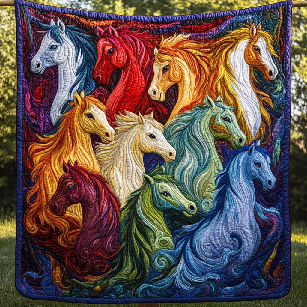 Majestic Horses Quilted Blanket Sofa Throw Blanket Great Gifts For Horse Owners Majestic Horses Quilted Blanket Sofa Throw Blanket Great Gifts For Horse Owners