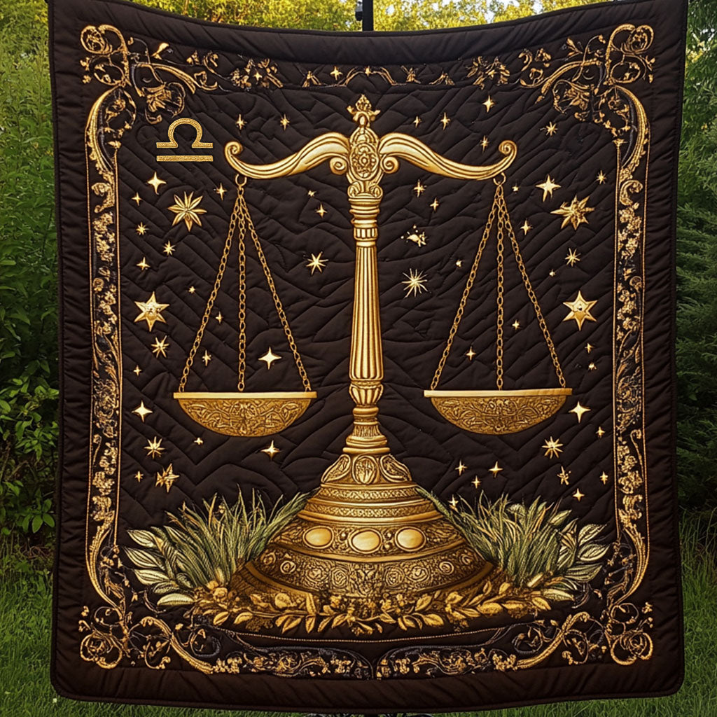 Majestic Libra Balance Quilted Blanket Cute Throw Blanket Xmas Presents For Dad