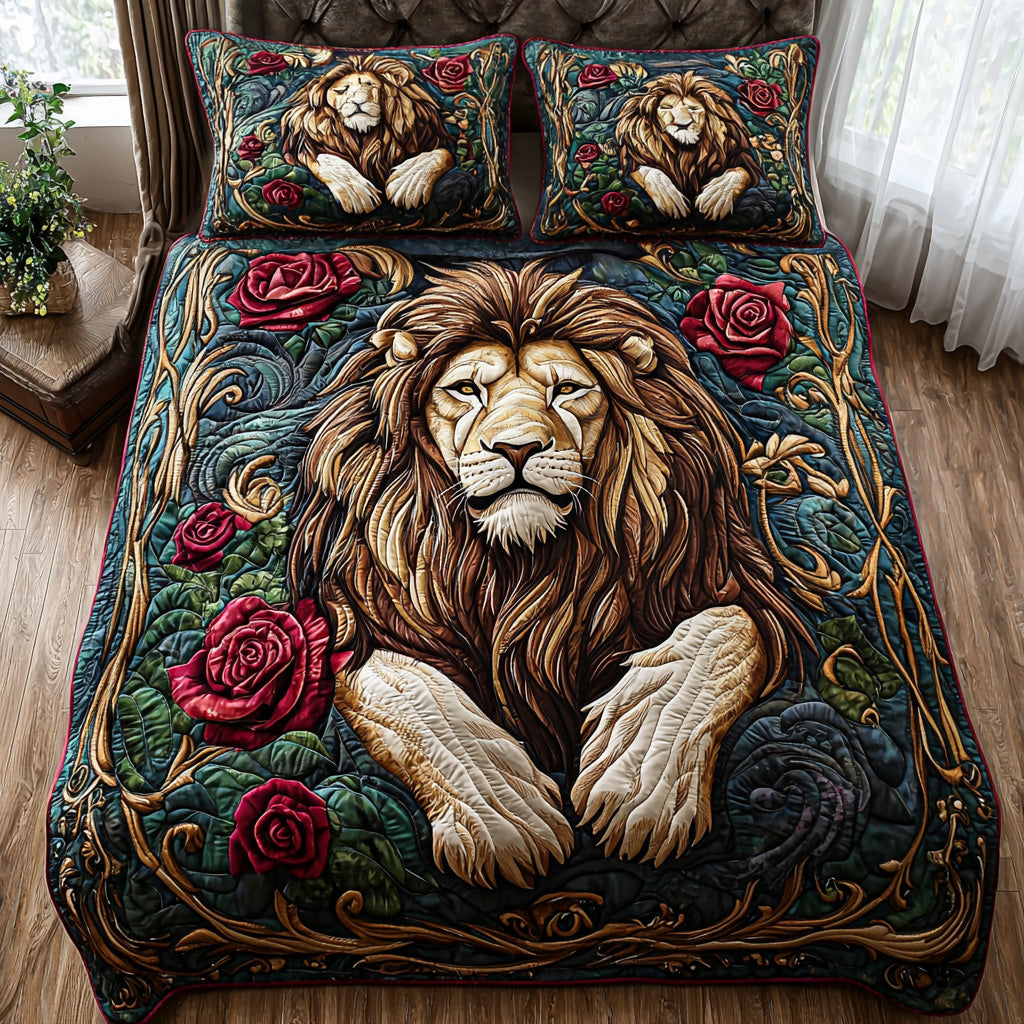 Majestic Lion Quilted Bedding Set Duvet Cover Merch Best Presents For Lion Lovers Birthday Majestic Lion Quilted Bedding Set Duvet Cover Merch Best Presents For Lion Lovers Birthday