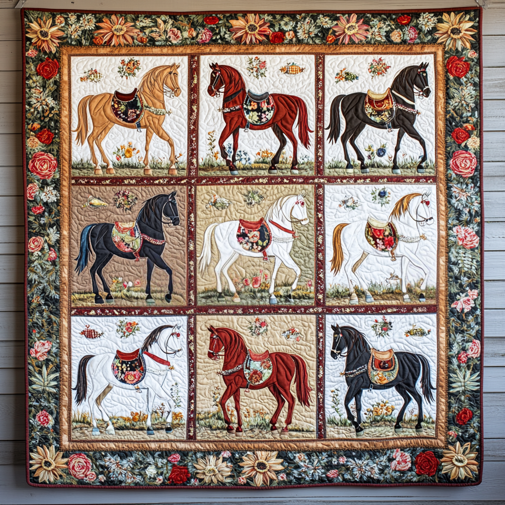 Majestic Mare Quilted Blanket Cute Throw Blanket Gifts For Someone Who Loves Horses Majestic Mare Quilted Blanket Cute Throw Blanket Gifts For Someone Who Loves Horses
