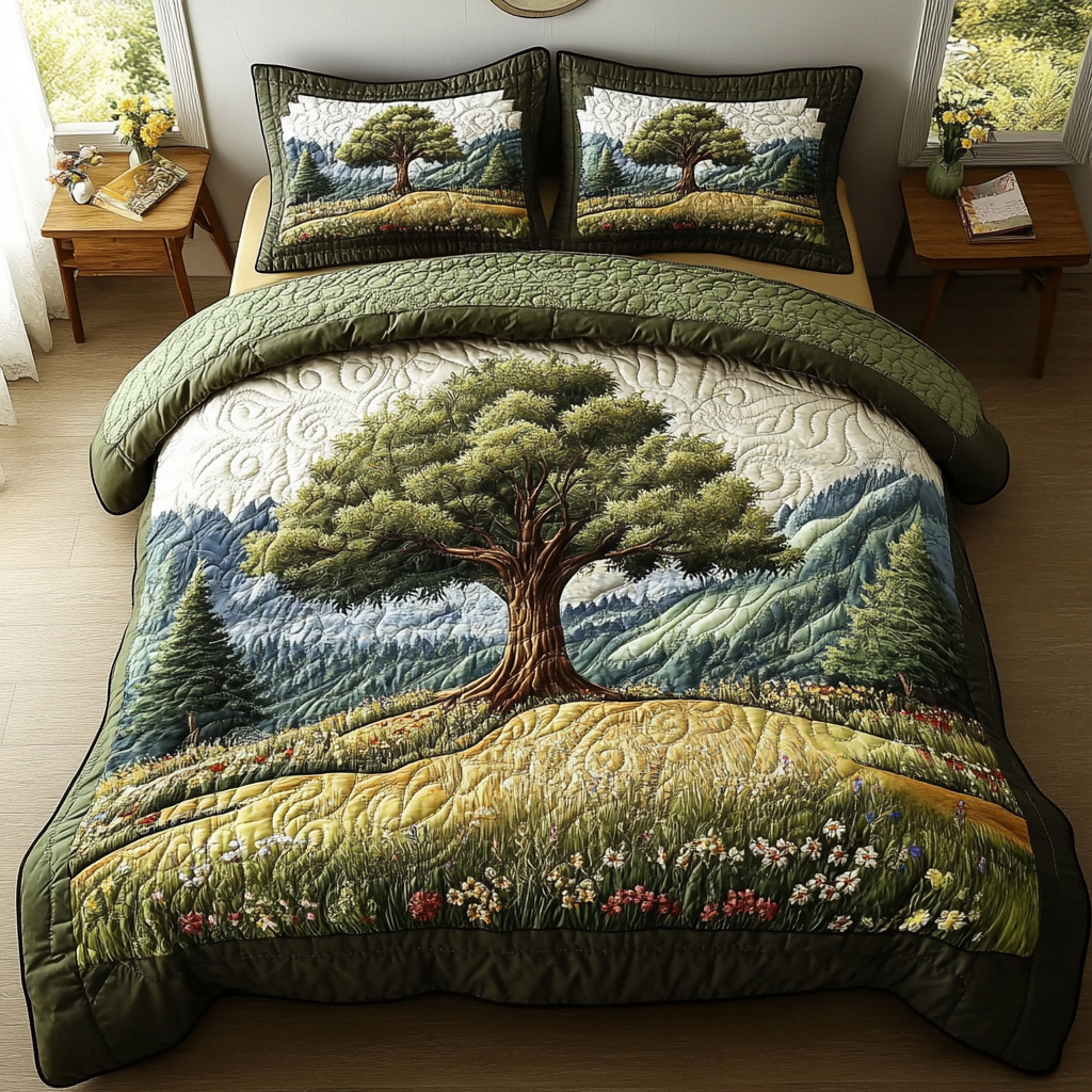 Majestic Oaks Quilted Bedding Set Duvet Cover Bed Sheet Set Secret Santa Ideas For Friends Majestic Oaks Quilted Bedding Set Duvet Cover Bed Sheet Set Secret Santa Ideas For Friends