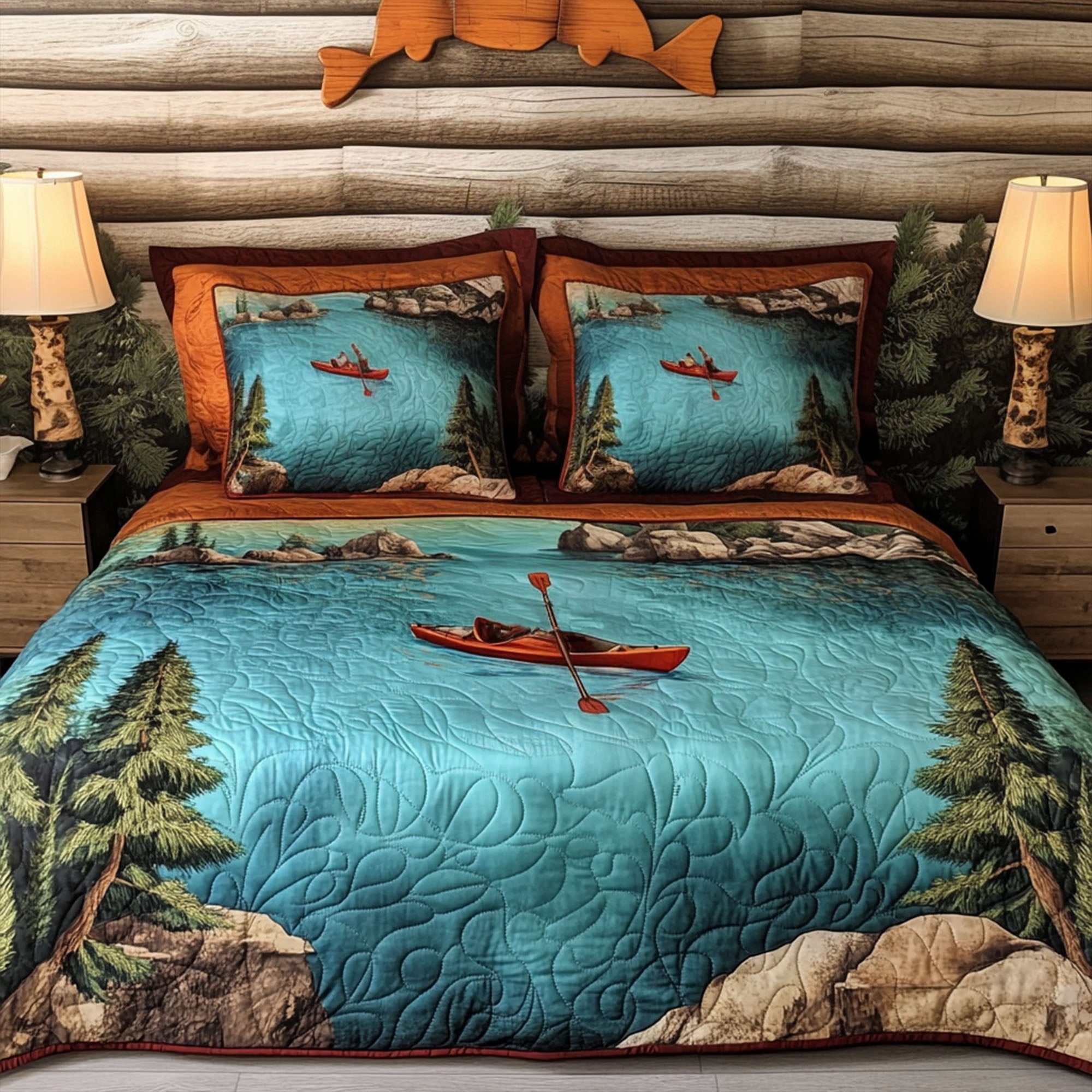 Majestic Paddle Quilted Bedding Set Duvet Cover Bedspreads Gifts For Kayak Fisherman Majestic Paddle Quilted Bedding Set Duvet Cover Bedspreads Gifts For Kayak Fisherman