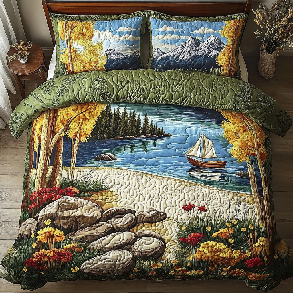 Majestic Views Quilted Bedding Set Duvet Cover Bedspread Xmas Gifts For Grandma Majestic Views Quilted Bedding Set Duvet Cover Bedspread Xmas Gifts For Grandma