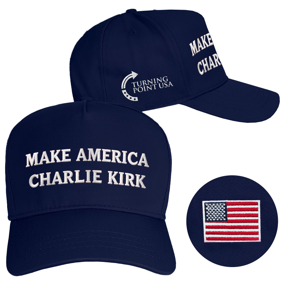 Make America Charlie Kirk Hat Navy Embroidered Turning Point USA Hat Charlie Kirk Merch Make America Charlie Kirk Hat Navy Embroidered Turning Point USA Hat Charlie Kirk Merch