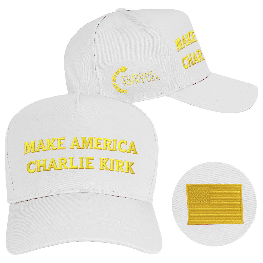 Make America Charlie Kirk Hat White Embroidered Turning Point USA Hat Gifts For MAGA Supporters Make America Charlie Kirk Hat White Embroidered Turning Point USA Hat Gifts For MAGA Supporters