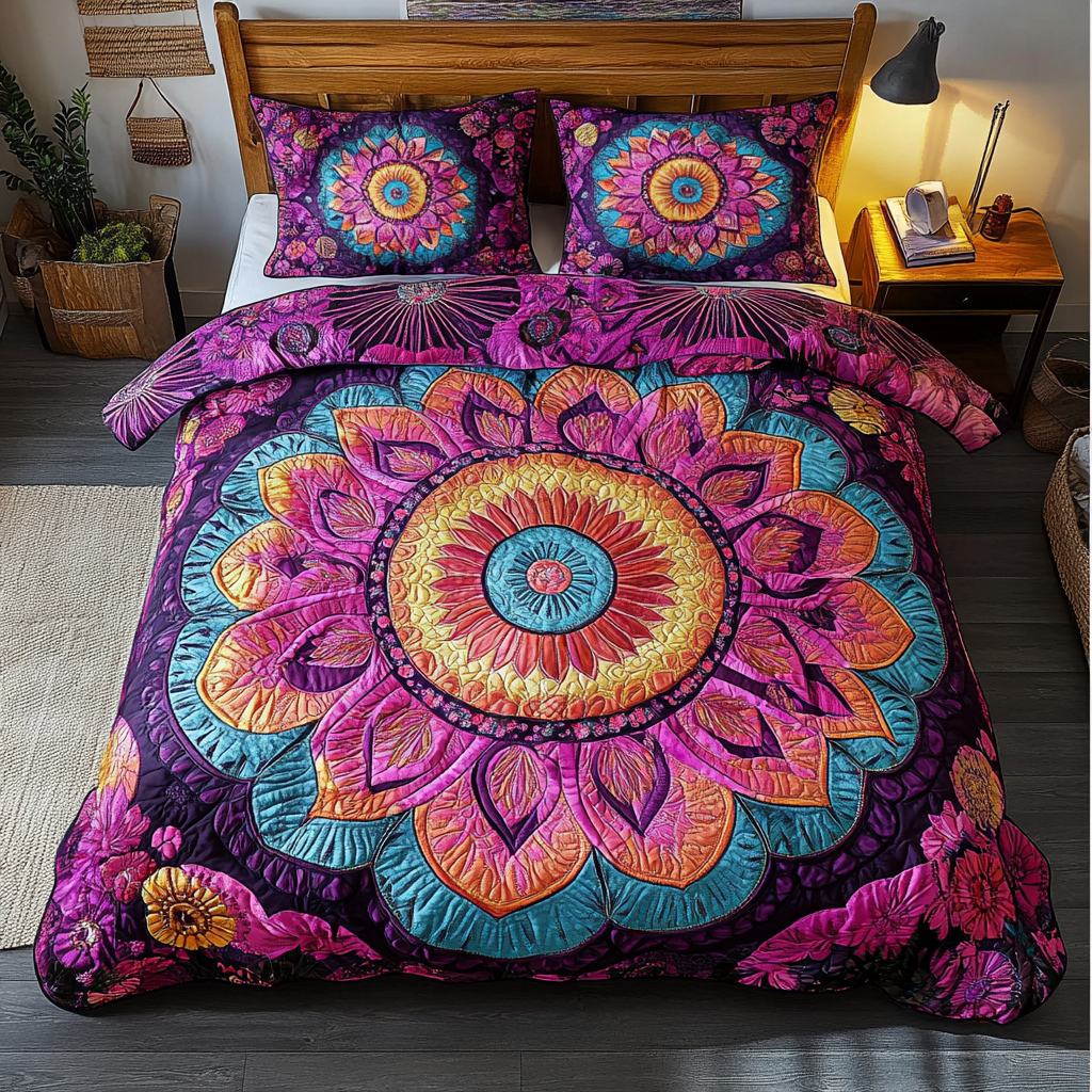 Mandala Pattern Quilted Bedding Set Duvet Cover Merch Xmas Presents For Inlaws Mandala Pattern Quilted Bedding Set Duvet Cover Merch Xmas Presents For Inlaws
