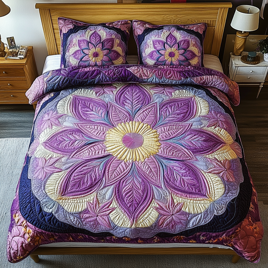 Mandala Shape Quilted Bedding Set Duvet Cover Merch Son In Law Christmas Presents Mandala Shape Quilted Bedding Set Duvet Cover Merch Son In Law Christmas Presents