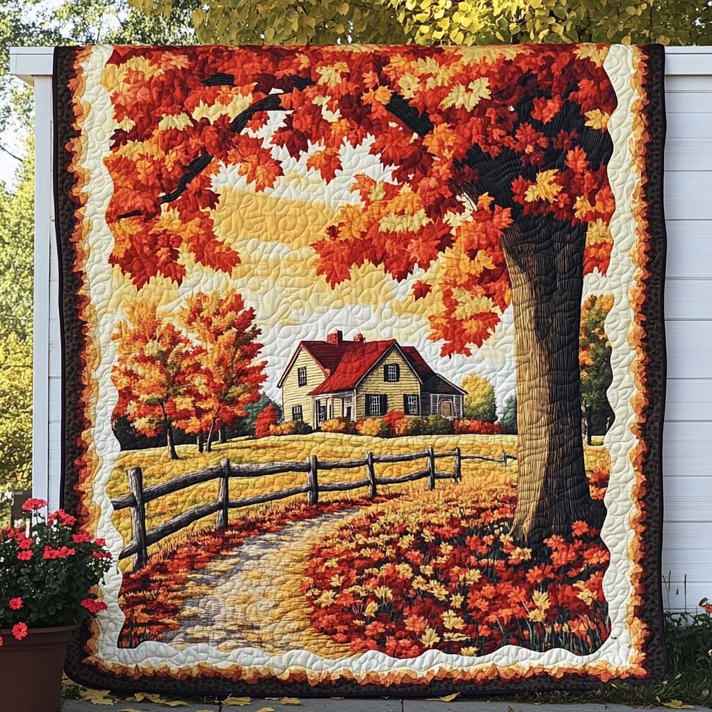 Maple Grove Sleep Quilted Blanket Cute Colorful Blanket Cute Fall Gifts Maple Grove Sleep Quilted Blanket Cute Colorful Blanket Cute Fall Gifts