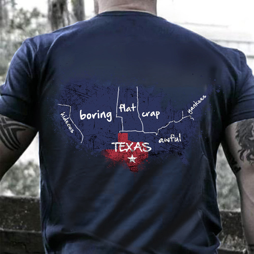 Maps Of Texas Shirt Flat Hideous Boring Crap Yankees Funny Vintage Tees Men Gifts Idea Maps Of Texas Shirt Flat Hideous Boring Crap Yankees Funny Vintage Tees Men Gifts Idea
