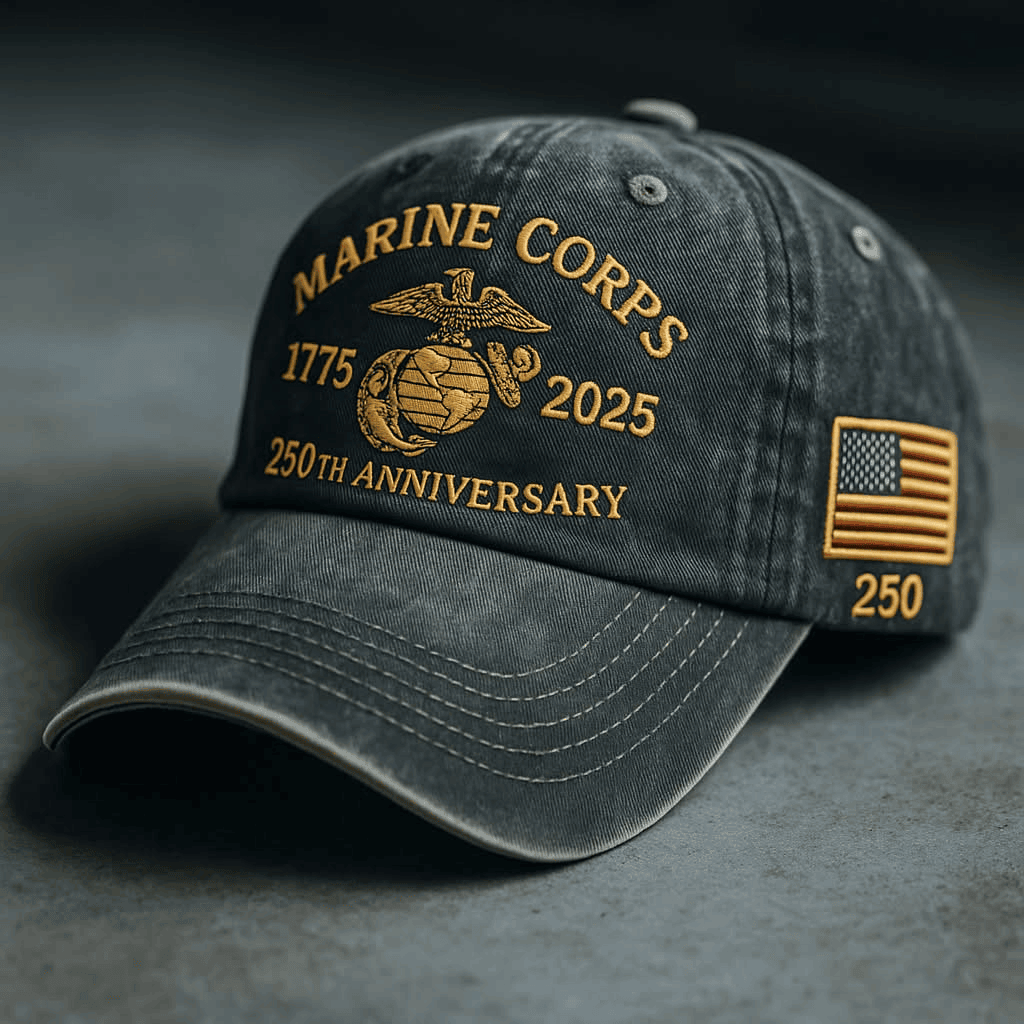Marine Corps 1775 2025 250th Anniversary Hat Embroidered USMC Hat Gifts For Patriots Marine Corps 1775 2025 250th Anniversary Hat Embroidered USMC Hat Gifts For Patriots