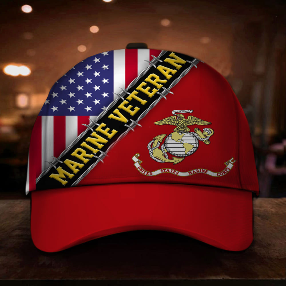 Marine Veteran Flag With American Flag Military Honors Patriot Merch Marine Veteran Flag With American Flag Military Honors Patriot Merch