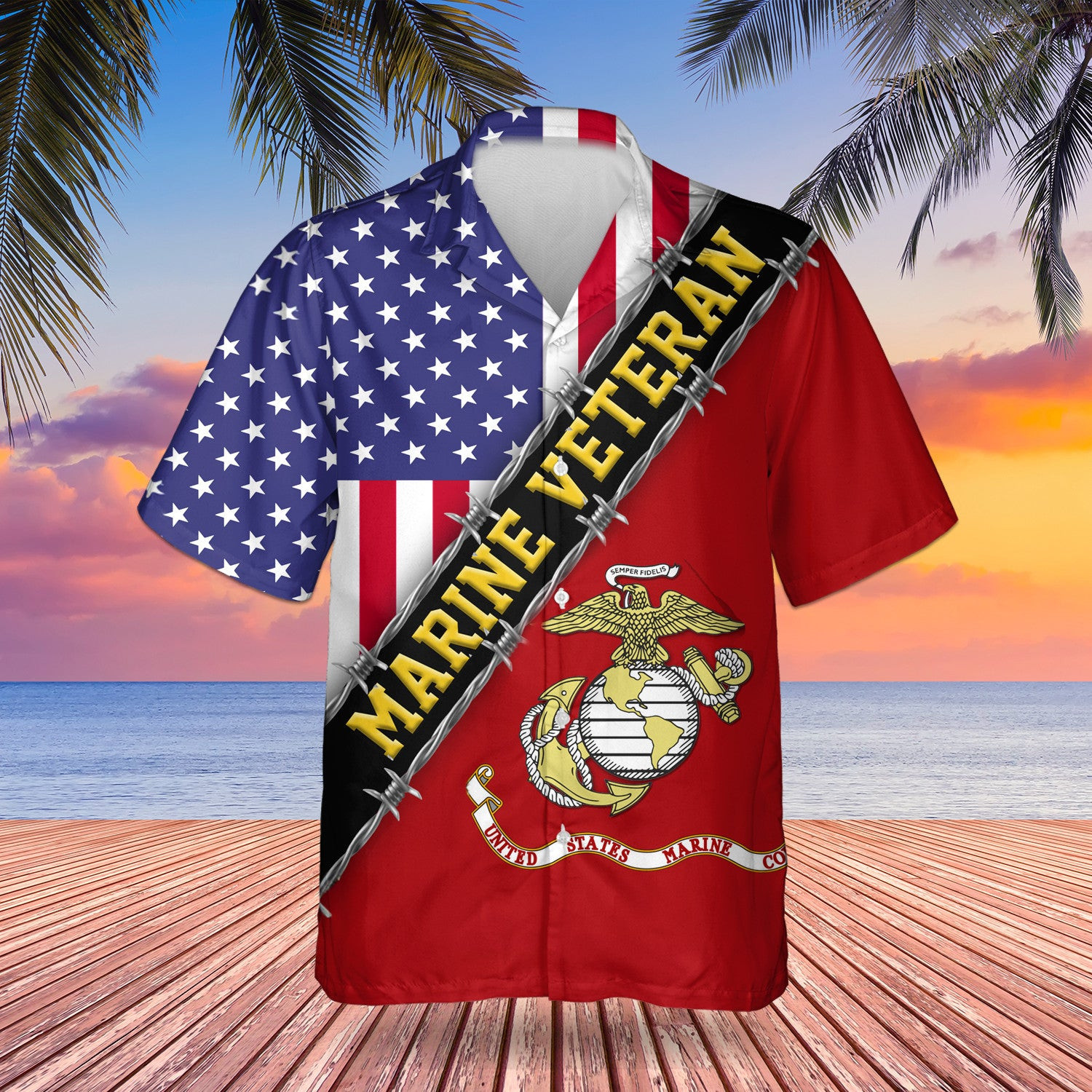 Marine Veteran Flag With American Flag Military Honors Patriot Merch Marine Veteran Flag With American Flag Military Honors Patriot Merch