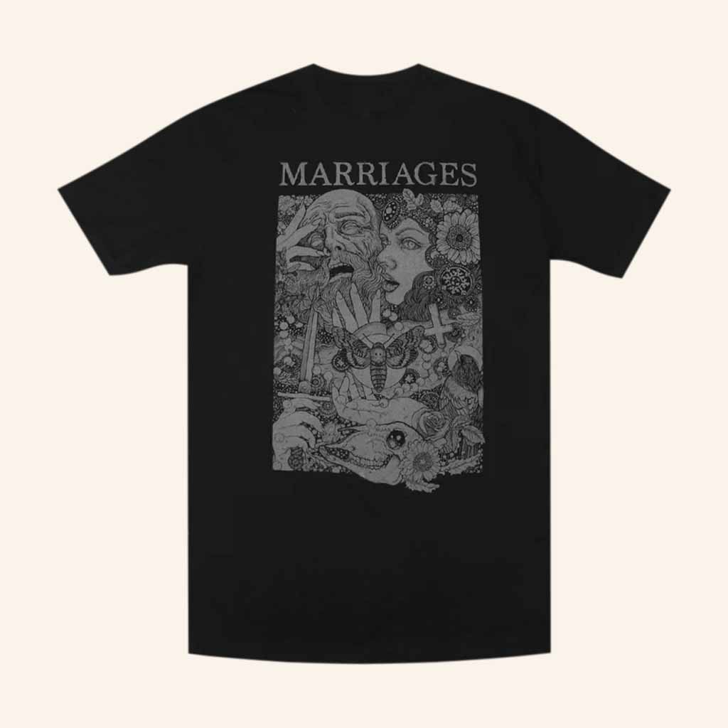 Marriages Merch Faces Black T-Shirt Gifts For Boyfriend