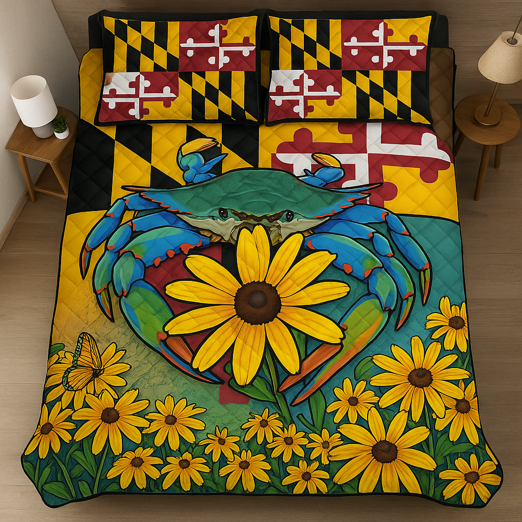 Maryland Colors Quilted Bedding Set Duvet Cover Bedspread Bro Christmas Gifts Maryland Colors Quilted Bedding Set Duvet Cover Bedspread Bro Christmas Gifts