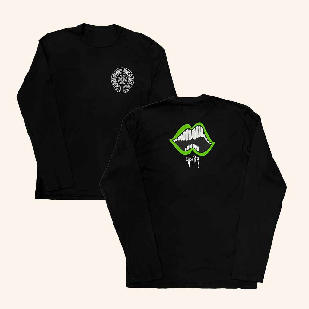 Matty Boy Merch Chrome Hearts Green Chomper Long Sleeve Shirt Gifts For Music Lovers Matty Boy Merch Chrome Hearts Green Chomper Long Sleeve Shirt Gifts For Music Lovers