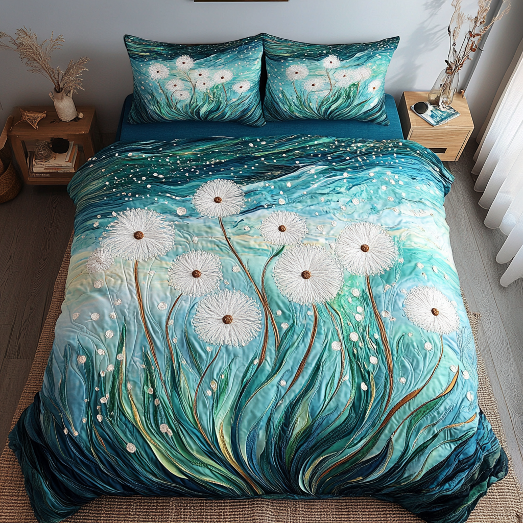 Meadow Dream Quilted Bedding Set Duvet Cover Merch Flower Daisy Themed Gifts Meadow Dream Quilted Bedding Set Duvet Cover Merch Flower Daisy Themed Gifts