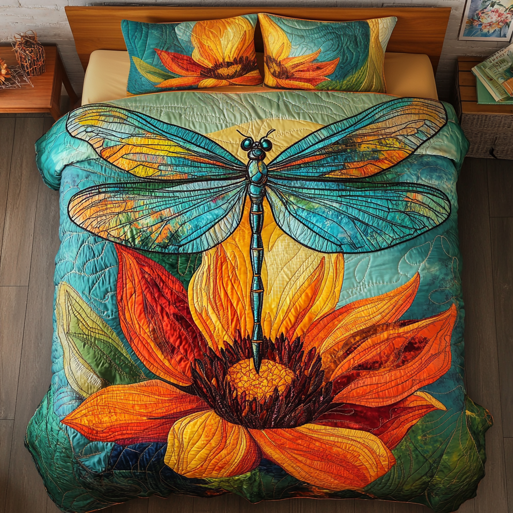 Meadow Flight Quilted Bedding Set Duvet Cover Merch Great Dragonfly Lover Gifts Meadow Flight Quilted Bedding Set Duvet Cover Merch Great Dragonfly Lover Gifts