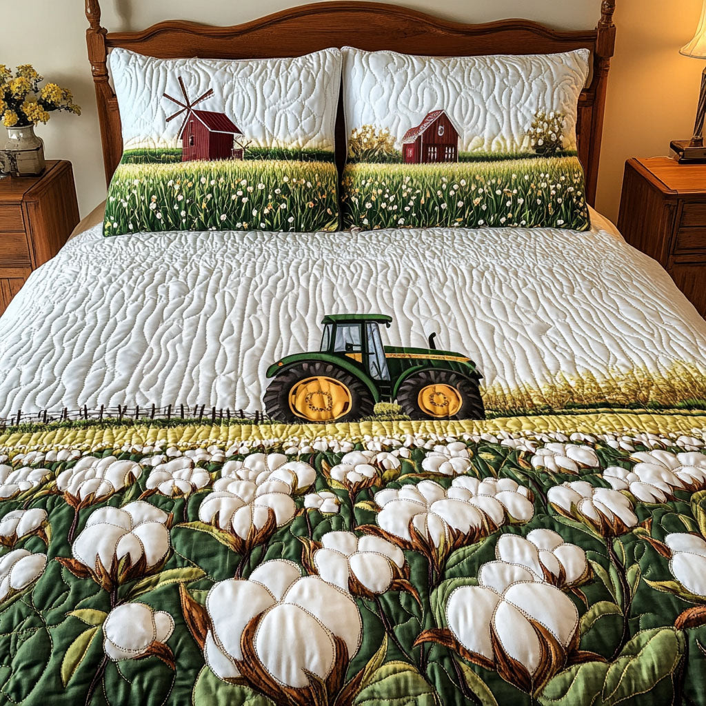 Meadow Harvest Quilted Bedding Set Duvet Cover Bedspread Tractor Gifts For Men Meadow Harvest Quilted Bedding Set Duvet Cover Bedspread Tractor Gifts For Men