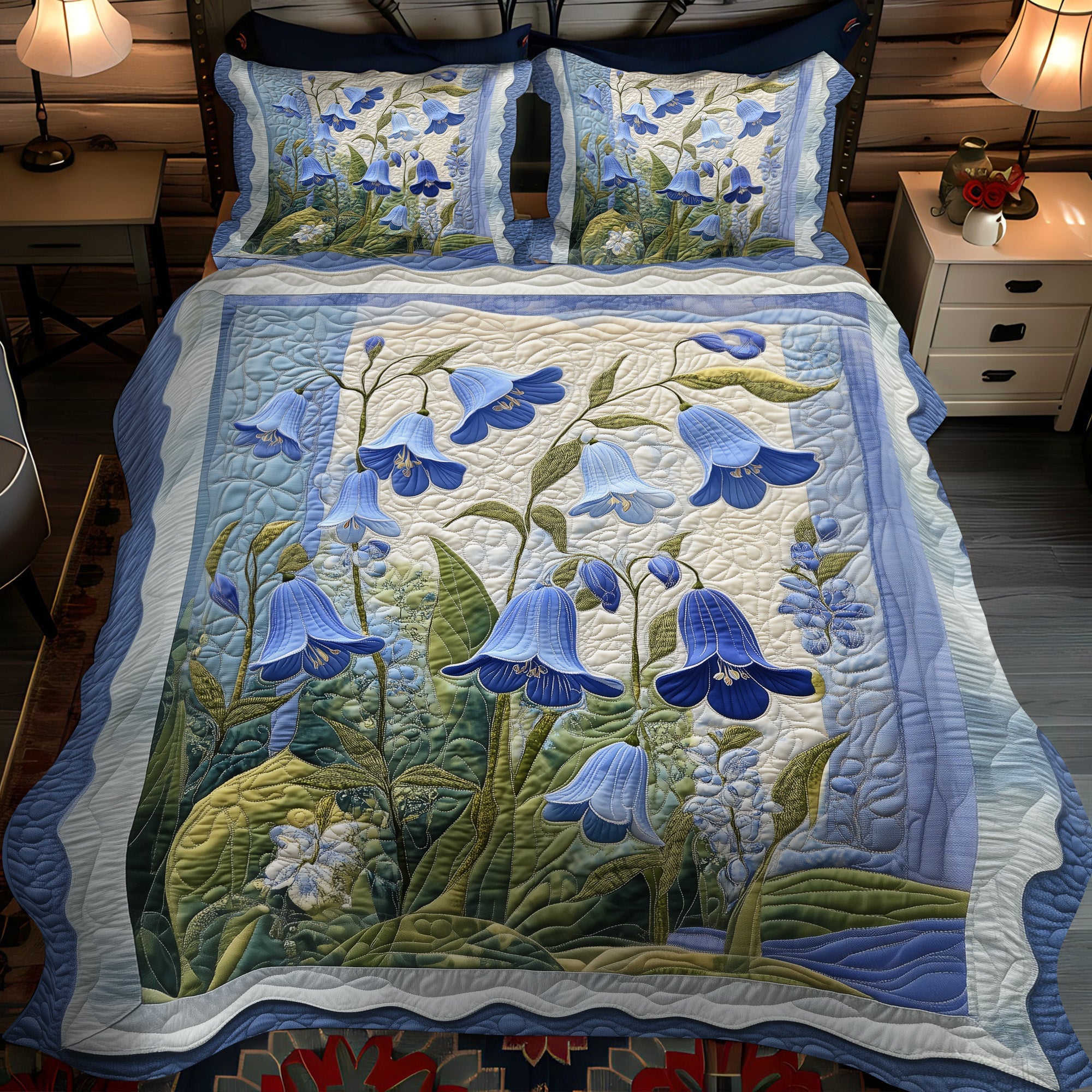 Meadow Tranquility Quilted Bedding Set Duvet Cover Bed Sheet Set Best Gifts For Flower Lovers Meadow Tranquility Quilted Bedding Set Duvet Cover Bed Sheet Set Best Gifts For Flower Lovers