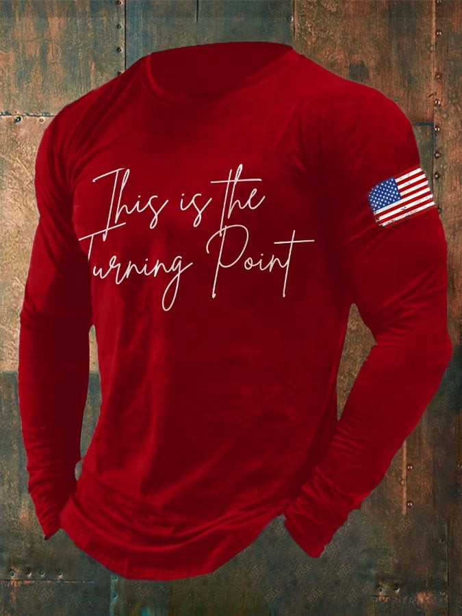 Men's Retro This Is The Turning Point Shirt Long Sleeve Turning Point Charlie Kirk Shirt TPUSA Merch Print T-Shirt Men's Retro This Is The Turning Point Shirt Long Sleeve Turning Point Charlie Kirk Shirt TPUSA Merch Print T-Shirt