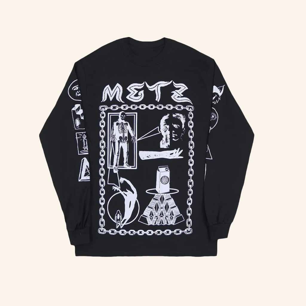 METZ Merch Louis Colab Black Long Sleeve T-Shirt Gifts For Rock Music Fans METZ Merch Louis Colab Black Long Sleeve T-Shirt Gifts For Rock Music Fans