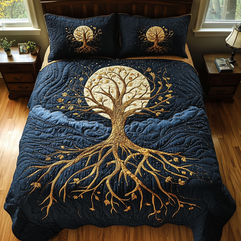 Midnight Bloom Quilted Bedding Set Duvet Cover Bedspreads Tree Of Life Presents Midnight Bloom Quilted Bedding Set Duvet Cover Bedspreads Tree Of Life Presents