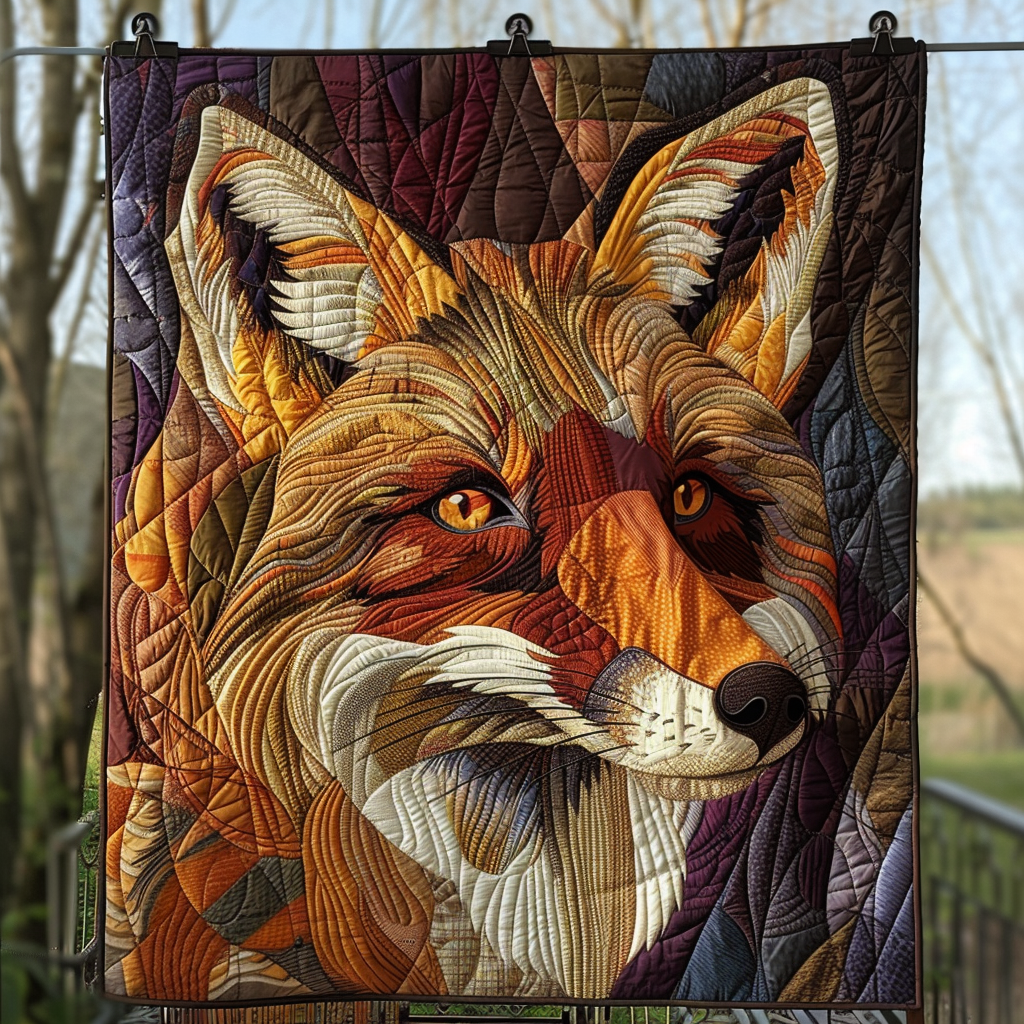 Midnight Fox Quilted Blanket Cute Throw Blanket Unique Gifts For Fox Lovers Midnight Fox Quilted Blanket Cute Throw Blanket Unique Gifts For Fox Lovers