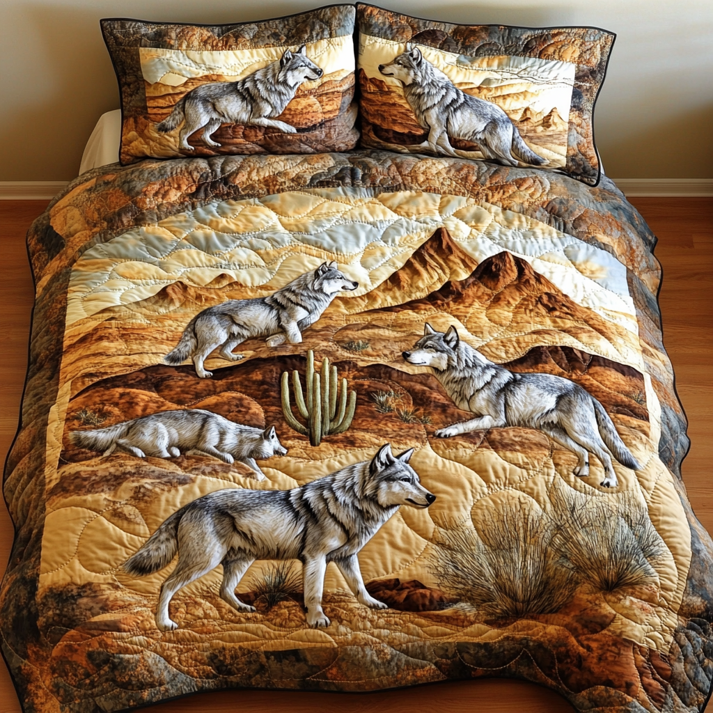 Midnight Howl Quilted Bedding Set Duvet Cover Bedspread Unique Gifts For Wolf Lovers Midnight Howl Quilted Bedding Set Duvet Cover Bedspread Unique Gifts For Wolf Lovers