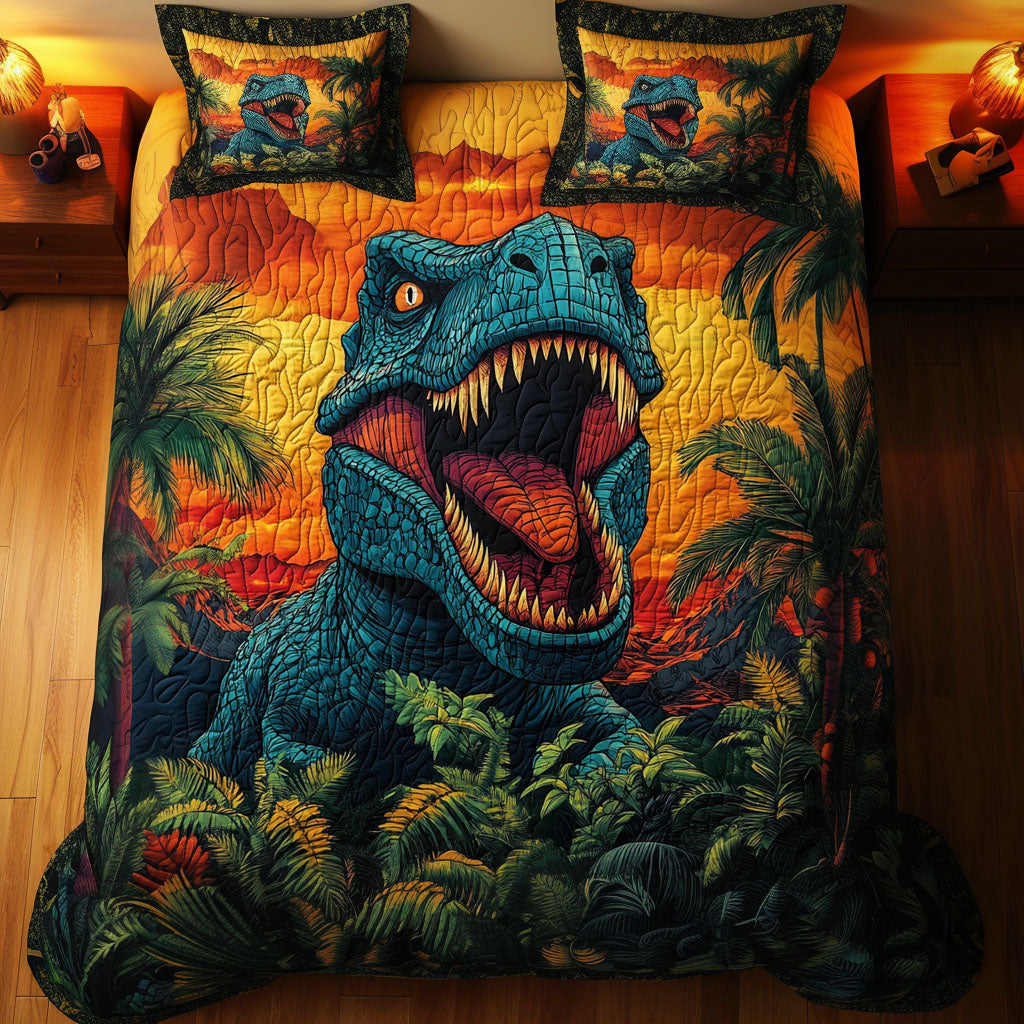 Midnight Raptor Quilted Bedding Set Duvet Cover Bed Sheet Set Dinosaur Themed Gifts Midnight Raptor Quilted Bedding Set Duvet Cover Bed Sheet Set Dinosaur Themed Gifts