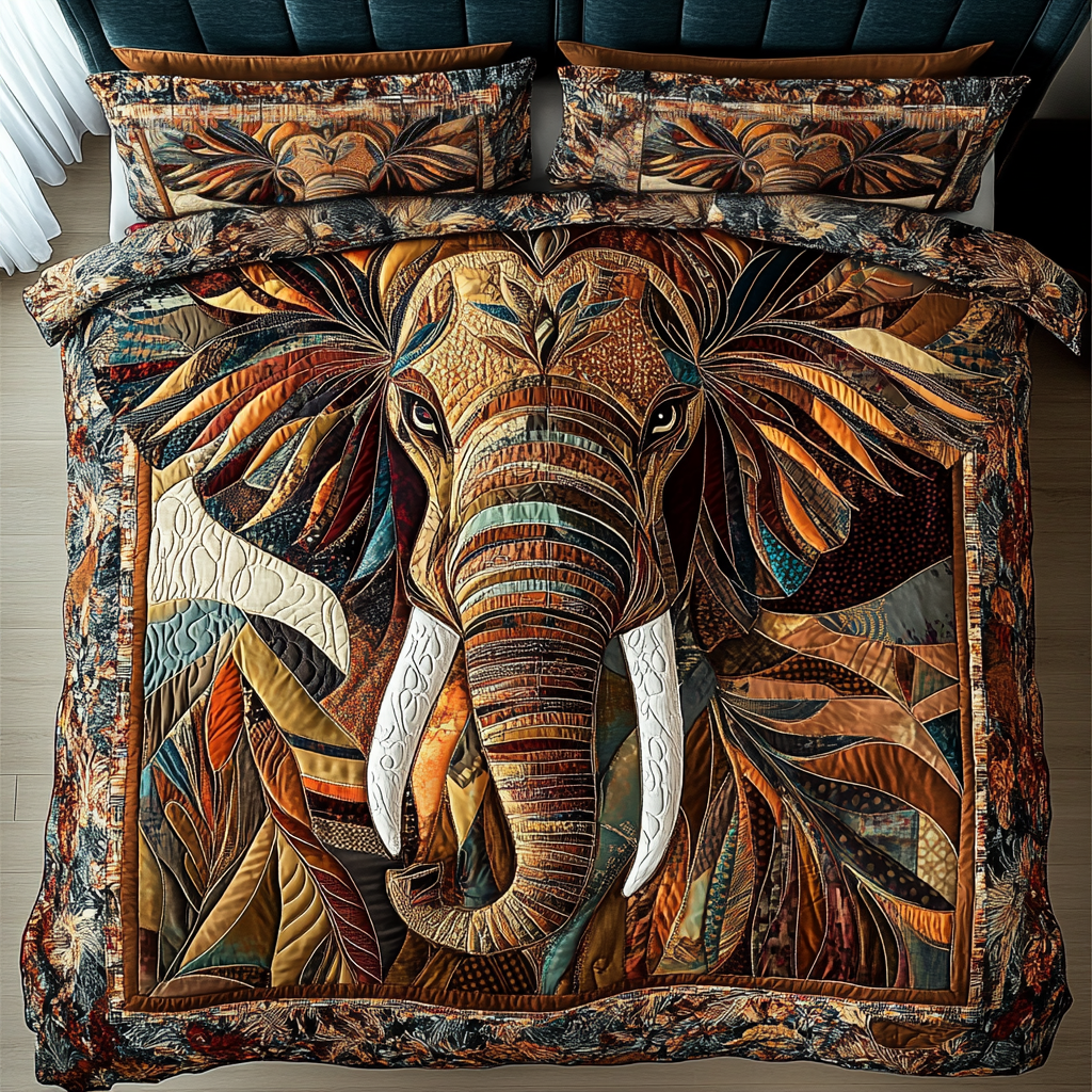 Mighty Steps Quilted Bedding Set Duvet Cover Bed Sheet Set Elephant Gifts For Him Mighty Steps Quilted Bedding Set Duvet Cover Bed Sheet Set Elephant Gifts For Him