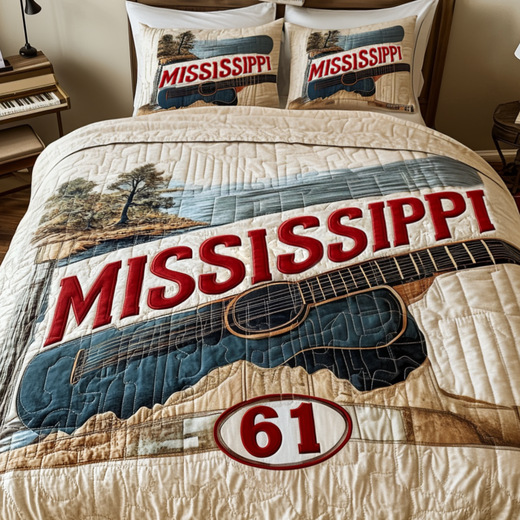 Mississippi Vibes Quilted Bedding Set Duvet Cover Bedspread Christmas Gifts For Teens Mississippi Vibes Quilted Bedding Set Duvet Cover Bedspread Christmas Gifts For Teens