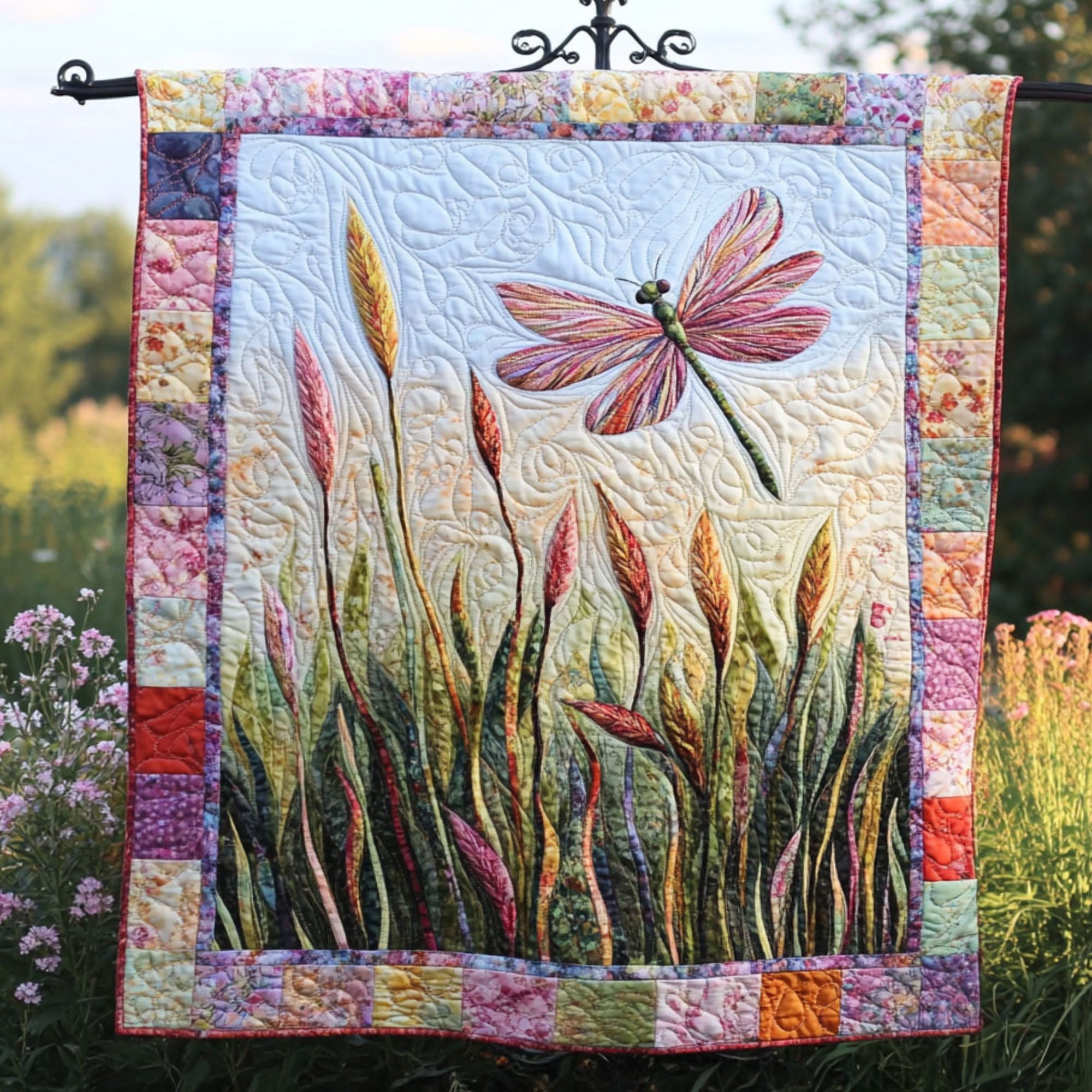 Misty Dragonfly Quilted Blanket Sofa Throw Blanket Great Dragonfly Lover Gift Ideas Misty Dragonfly Quilted Blanket Sofa Throw Blanket Great Dragonfly Lover Gift Ideas