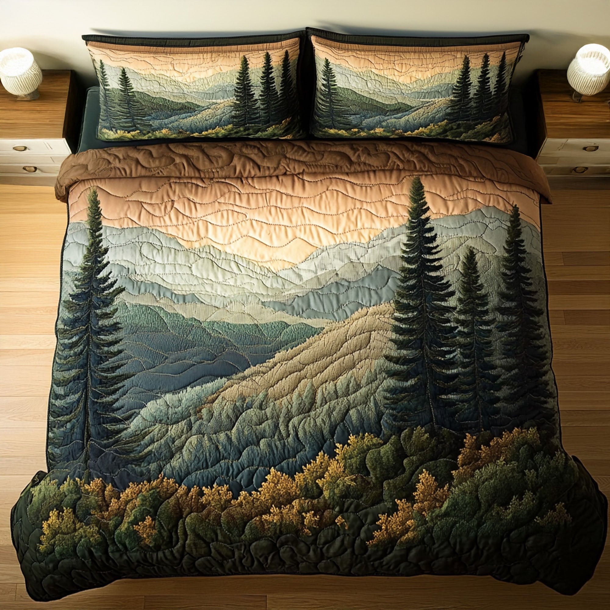 Misty Majesty Quilted Bedding Set Duvet Cover Bed Sheet Set Christmas Presents For Mom Misty Majesty Quilted Bedding Set Duvet Cover Bed Sheet Set Christmas Presents For Mom