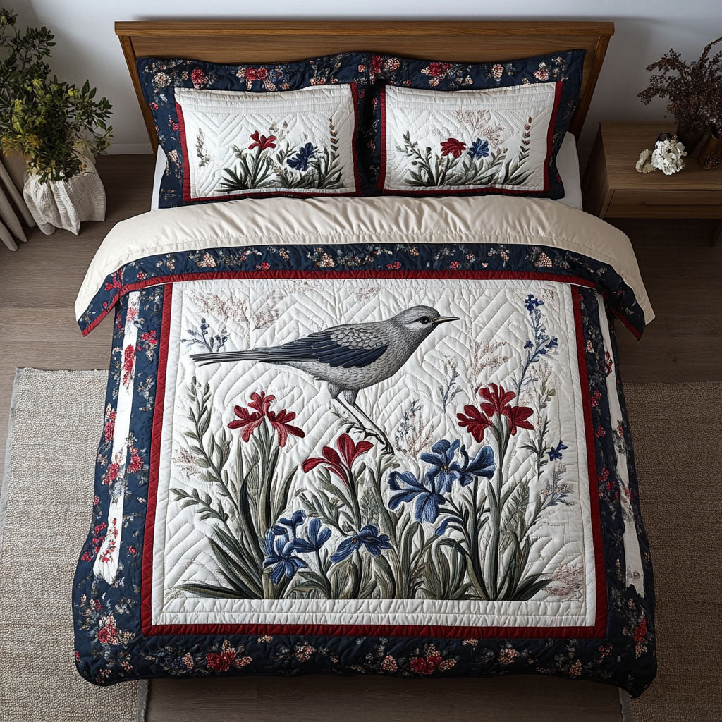 Mockingbird Haven Quilted Bedding Set Duvet Cover Bedspread Gifts For The Flower Lover Mockingbird Haven Quilted Bedding Set Duvet Cover Bedspread Gifts For The Flower Lover