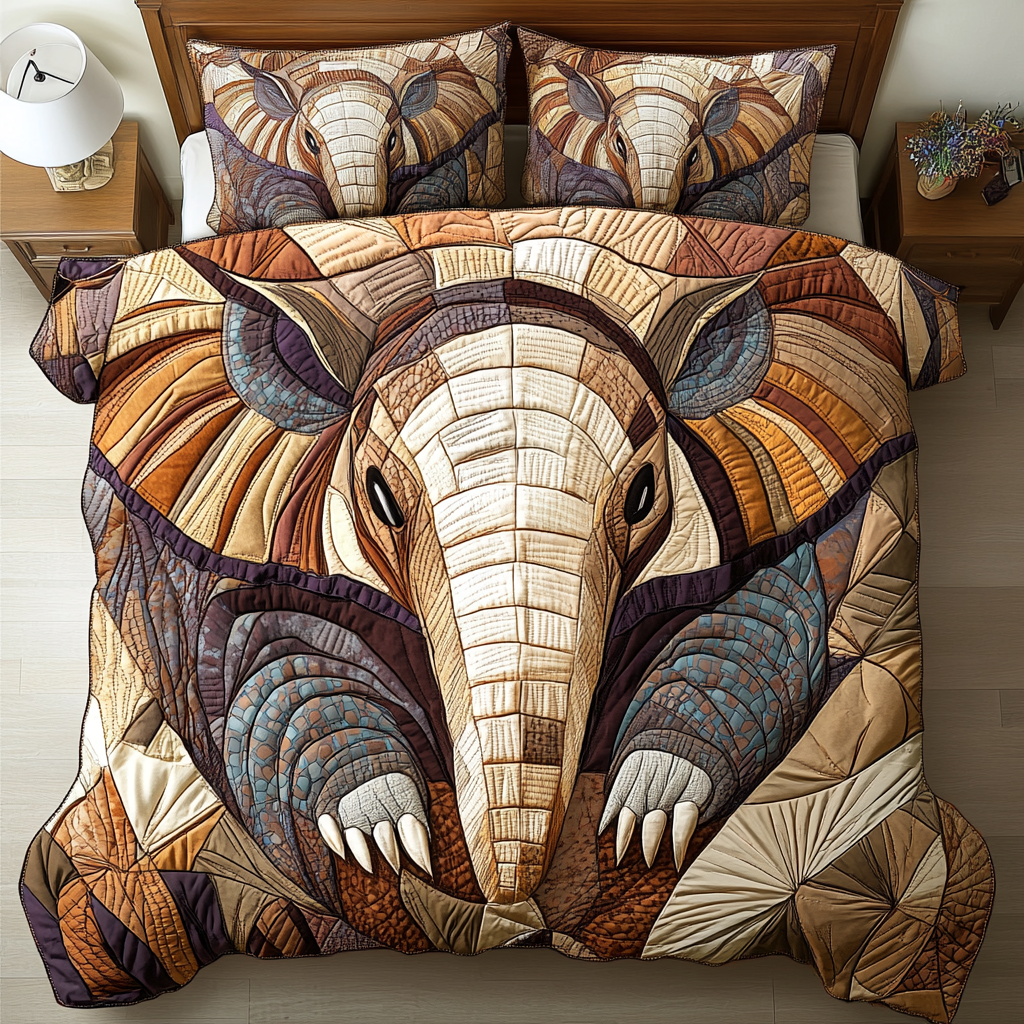 Modern Mosaic Quilted Bedding Set Duvet Cover Bedspread Armadillo Themed Gifts Modern Mosaic Quilted Bedding Set Duvet Cover Bedspread Armadillo Themed Gifts