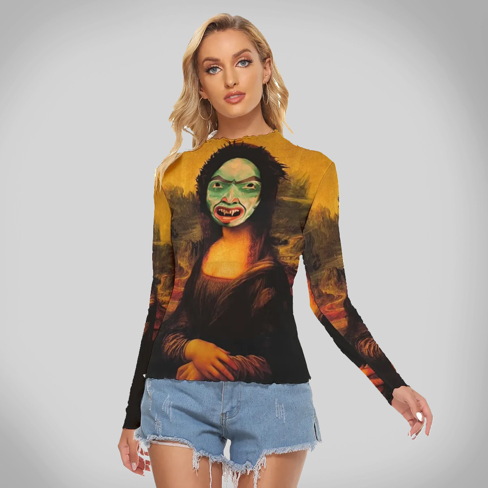 Mona Lisa Northwest Coast Art Women's Mesh T-Shirt Fashion Clothes For Women Mona Lisa Northwest Coast Art Women's Mesh T-Shirt Fashion Clothes For Women
