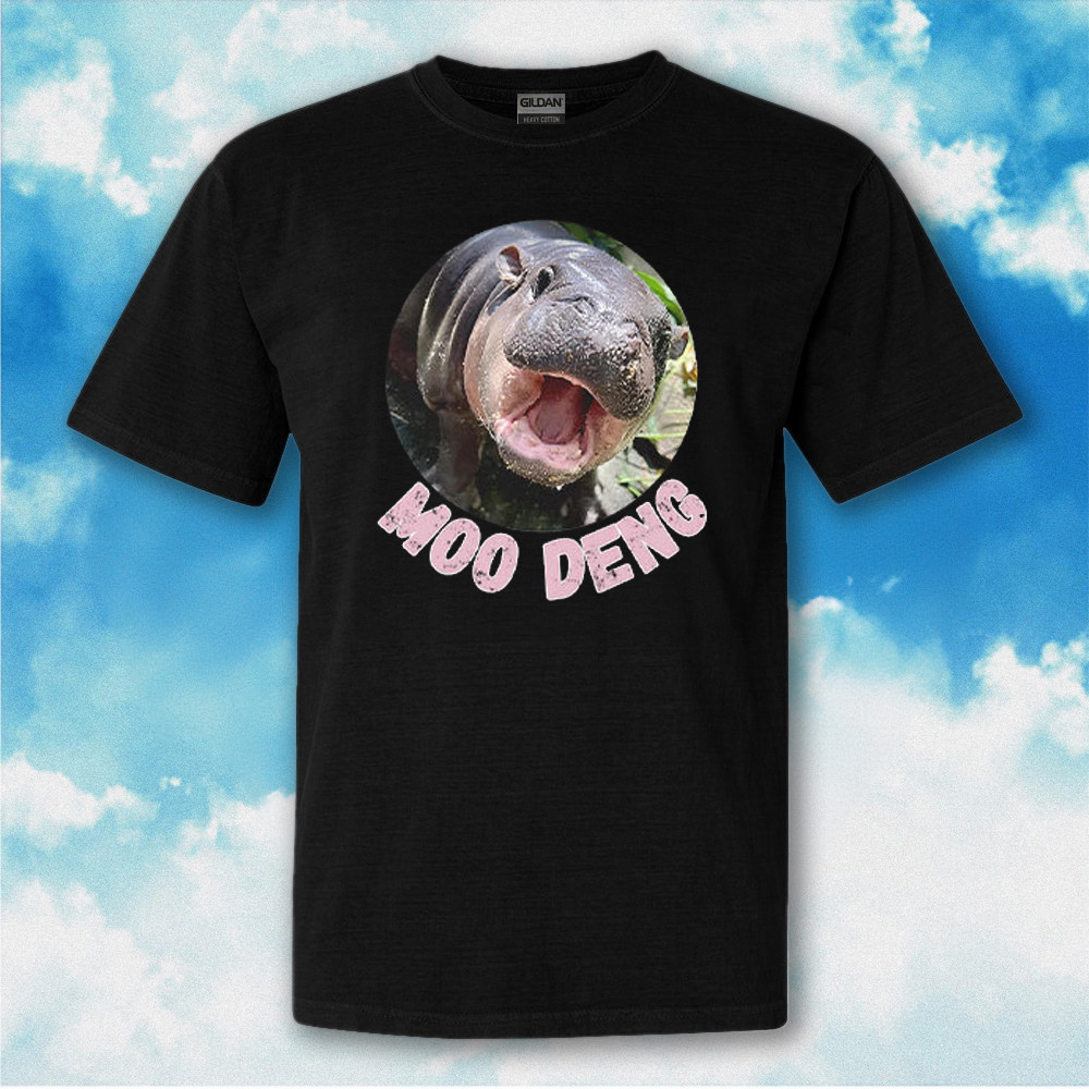 Moo Deng Bouncy Pig In Thai Picture The Cute Baby Hippo Shirt Gifts For Hippo Lovers
