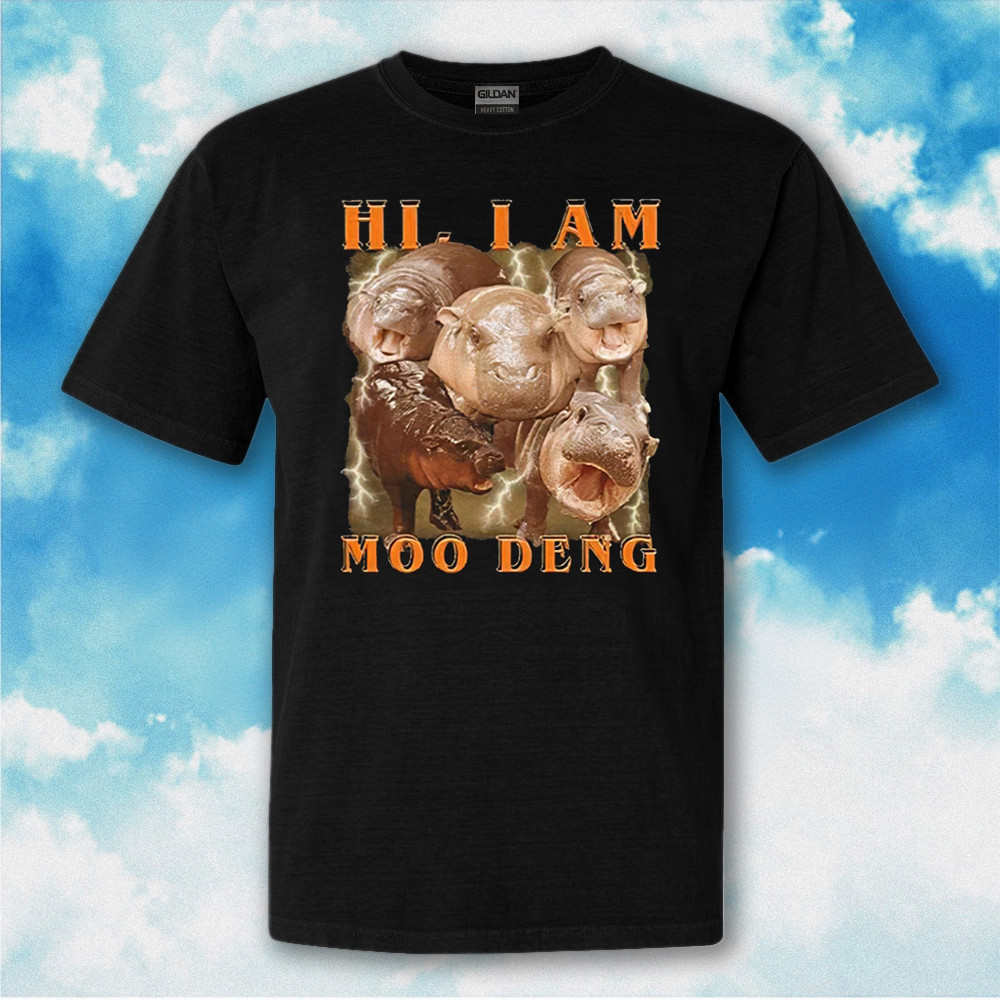 Moo Deng Shirt Hi I Am Moo Deng T-Shirt Hippo Lovers Cute Tees Gifts For Moo Deng Fans Moo Deng Shirt Hi I Am Moo Deng T-Shirt Hippo Lovers Cute Tees Gifts For Moo Deng Fans