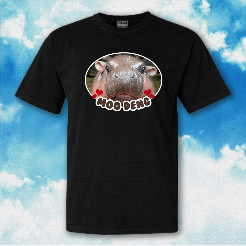 Moo Deng Shirt Hippo Lovers Cute Moo Deng Merch Gifts For Fans