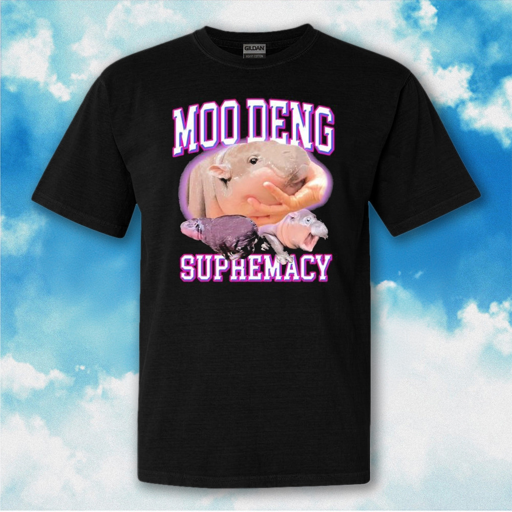 Moo Deng Shirt Moo Deng Supremacy T-Shirt Hippo Lovers Cute Tees Gifts For Fans