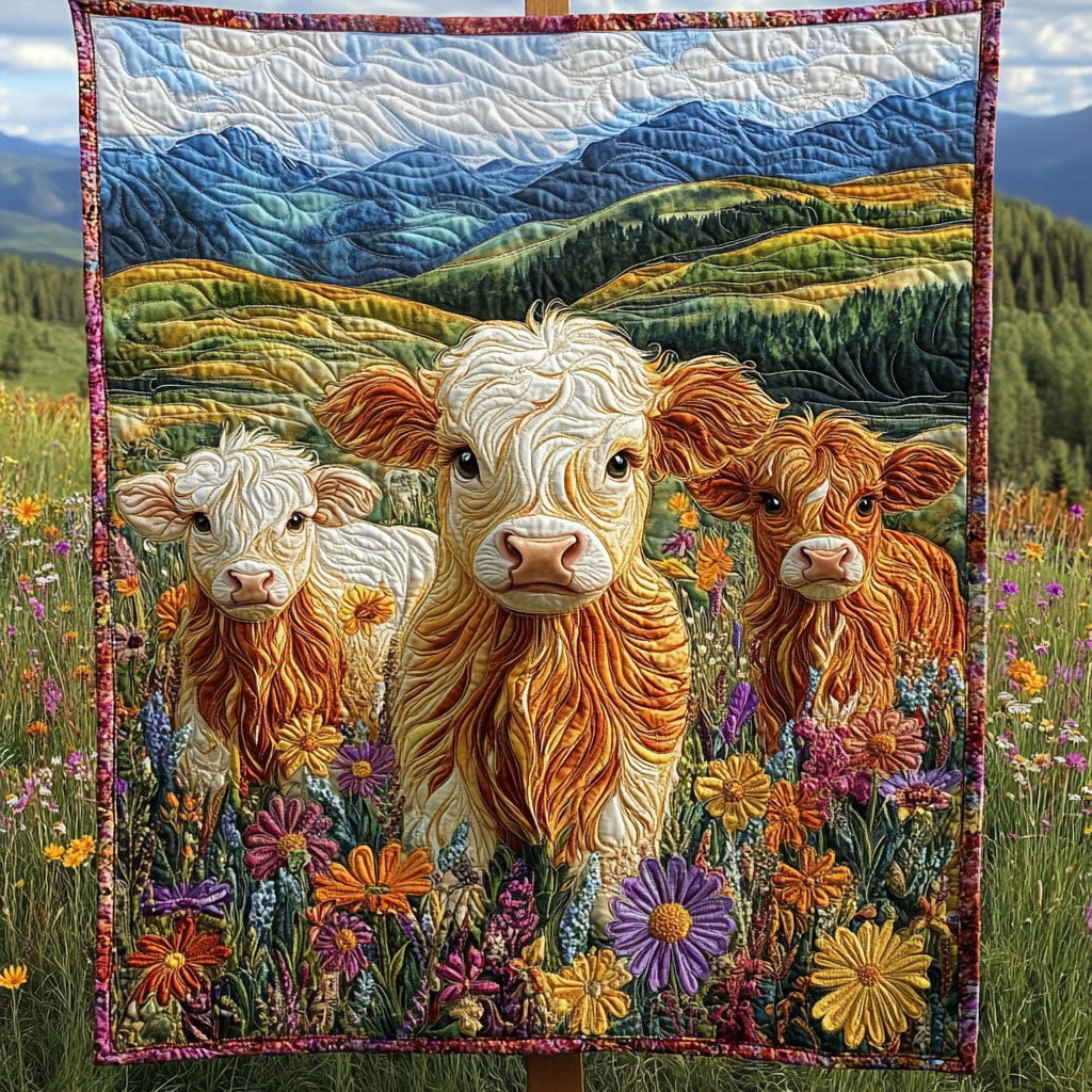 Moo-tiful Moments Quilted Blanket Cute Colorful Blanket Farm Highland Cow Gift Ideas Moo-tiful Moments Quilted Blanket Cute Colorful Blanket Farm Highland Cow Gift Ideas