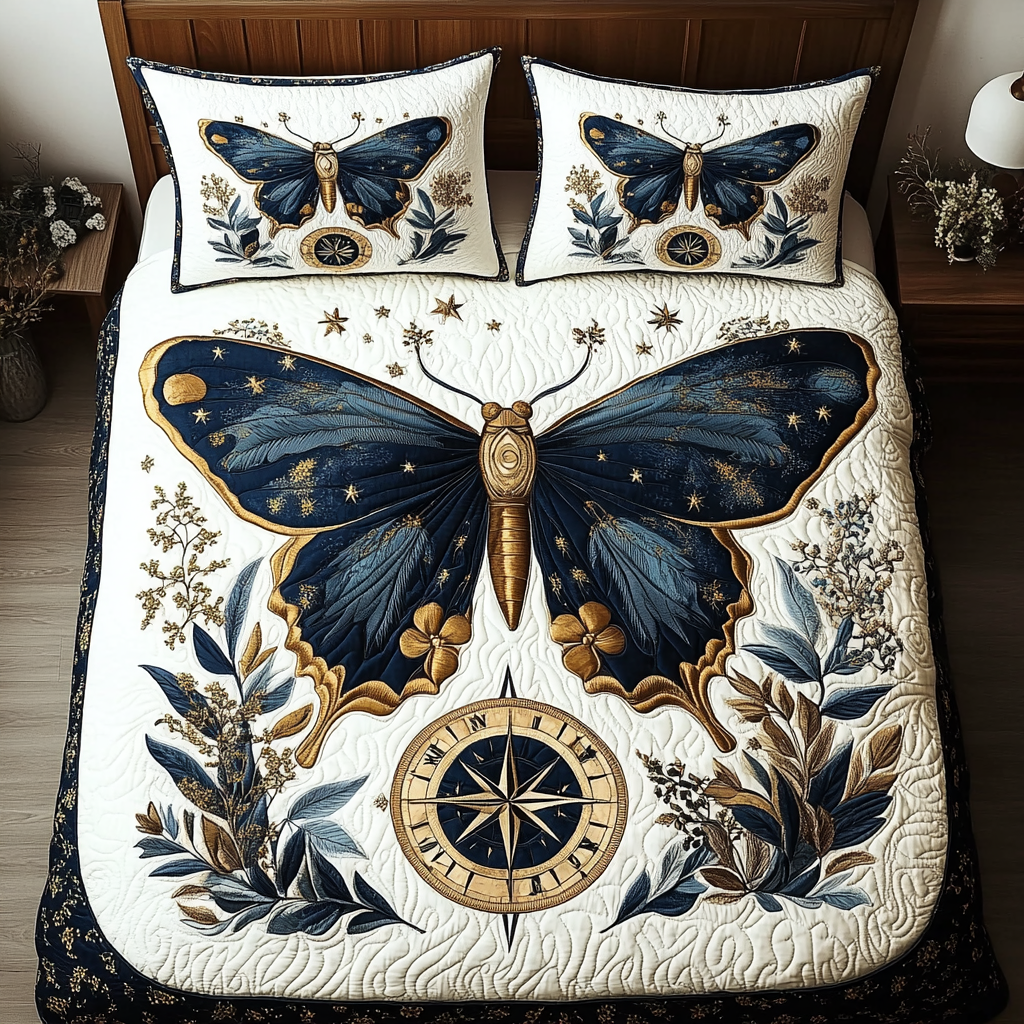 Moon Dust Quilted Bedding Set Duvet Cover Bedspreads Butterfly Lovers Gifts Shop
