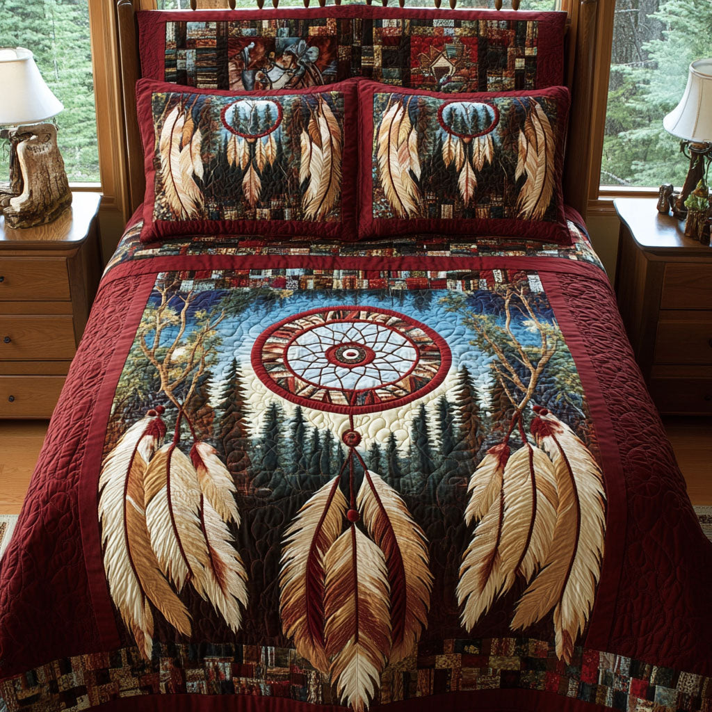 Mooncatcher Quilted Bedding Set Duvet Cover Merch Native American Indian Gifts Mooncatcher Quilted Bedding Set Duvet Cover Merch Native American Indian Gifts