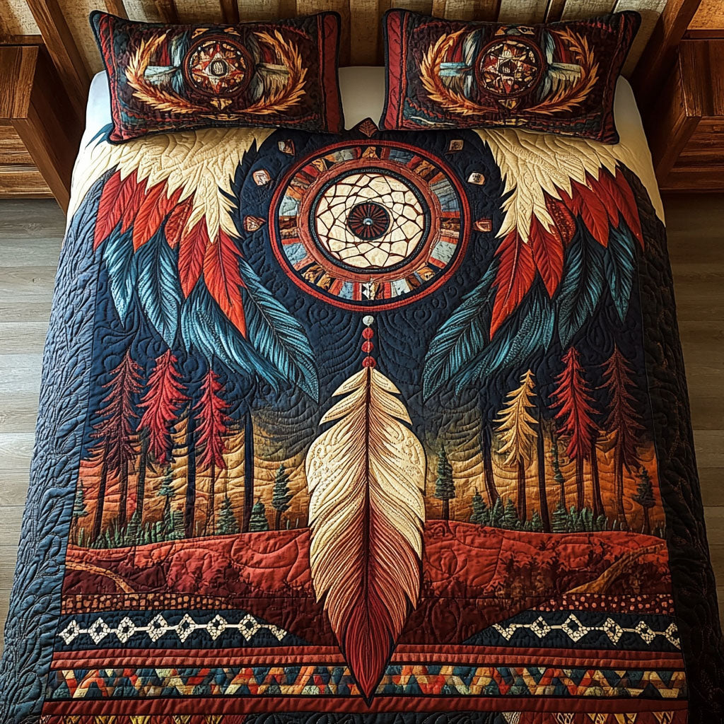 Moonlit Guardian Quilted Bedding Set Duvet Cover Merch Native American Christmas Gift Ideas Moonlit Guardian Quilted Bedding Set Duvet Cover Merch Native American Christmas Gift Ideas
