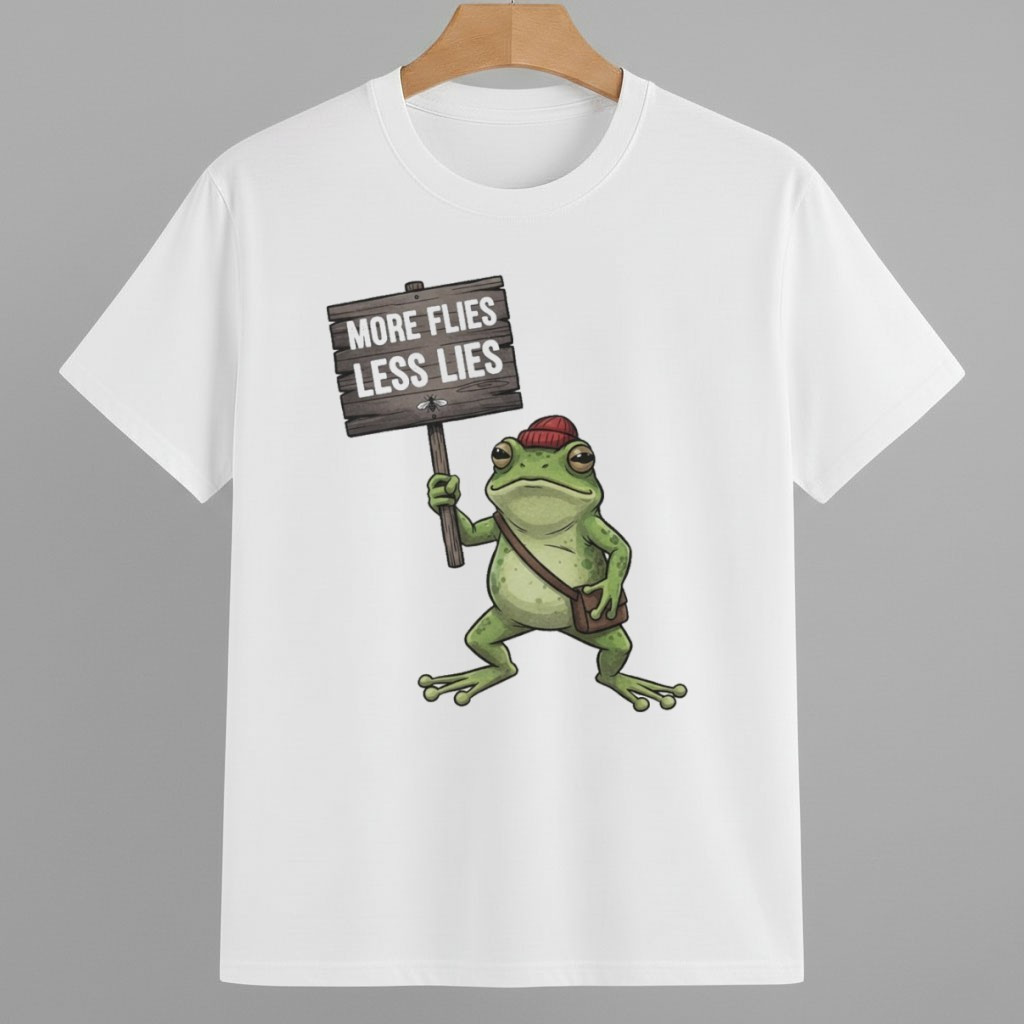 More Flies Less Lies Portland Frog Shirt No Kings 8647 Movement Merch More Flies Less Lies Portland Frog Shirt No Kings 8647 Movement Merch