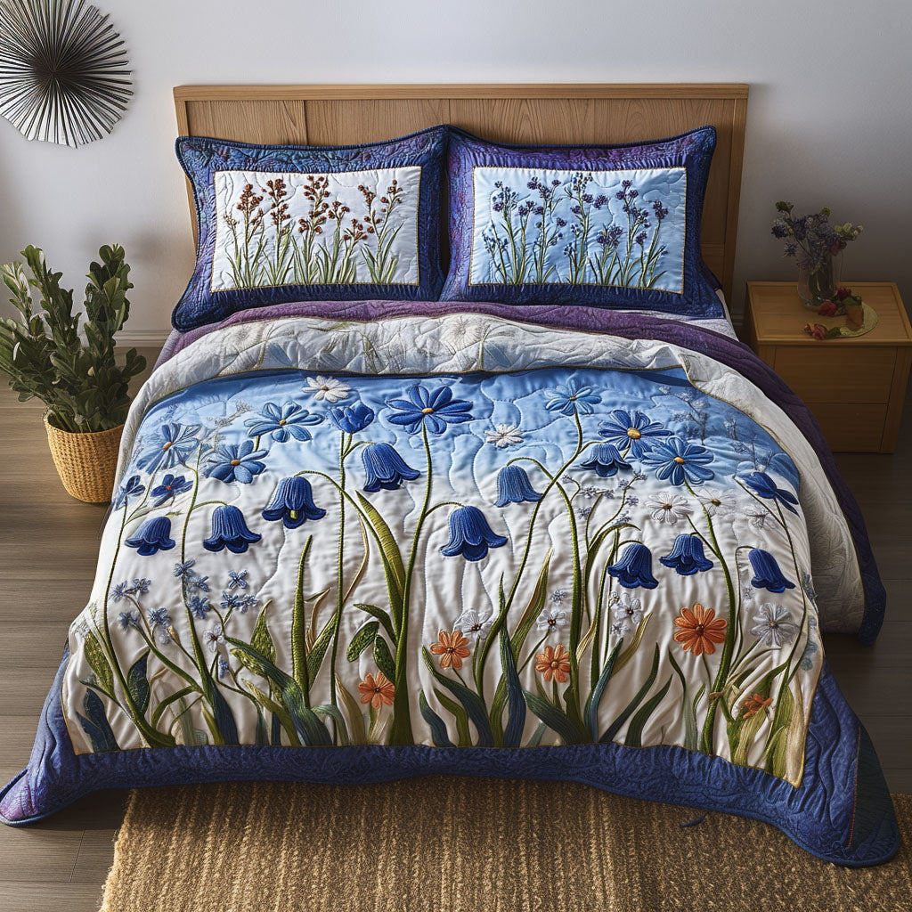 Morning Dew Quilted Bedding Set Duvet Cover Bed Sheet Set Gifts For Flower Lovers