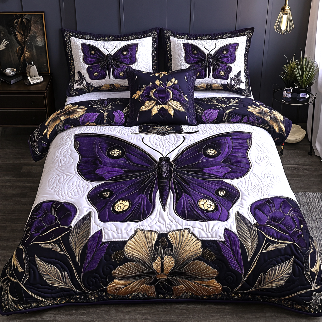 Moth Spell Quilted Bedding Set Duvet Cover Bedspreads Butterfly Items For Lovers Moth Spell Quilted Bedding Set Duvet Cover Bedspreads Butterfly Items For Lovers
