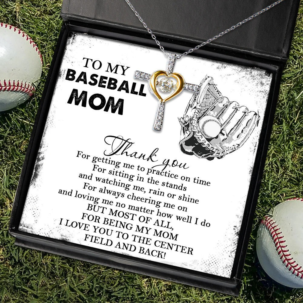 Mothers Day 2024 To My Baseball Mom Heart Cross Necklace I Love You To The Center Field And Back Mothers Day 2024 To My Baseball Mom Heart Cross Necklace I Love You To The Center Field And Back